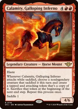 Calamity, Galloping Inferno [Outlaws of Thunder Junction] Foil Near Mint - Image 1