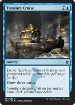 MTG Treasure Cruise - Foil, Khans of Tarkir, Heavily Played, English - Image 1