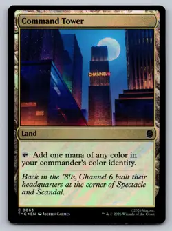 MTG Command Tower 0063 Foil TMNT TMC Rare Land EN 2026 - Image 1