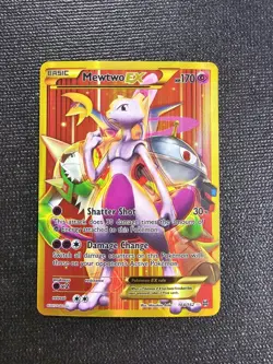 Pokemon Mewtwo EX (Secret Rare) Full Art 164/162 BREAKthrough 2015 Card - Image 1