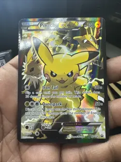 Pokemon Pikachu EX XY124 Black Star Promo 2016 Holo Card TCG - Image 1