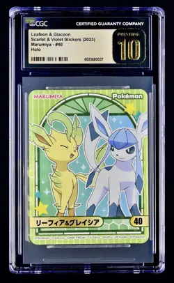 Pokemon 2023 Marumiya SV Prism Holo Leafeon & Glaceon CGC Pristine 10 ✨ - Image 1