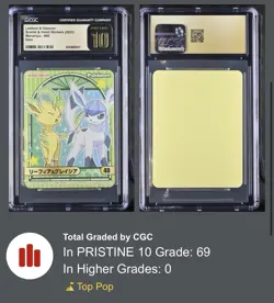 Pokemon 2023 Marumiya SV Prism Holo Leafeon & Glaceon CGC Pristine 10 ✨ - Image 2