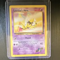 Pokemon Sabrina's Abra 93/132 Gym Challenge Common Basic Regular HP 40 Card - Image 1