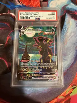Pokemon Umbreon VMAX Alternate Art Secret Rare 215/203 Evolving Skies PSA 10 - Image 1