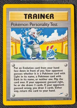 POKEMON PERSONALITY TEST 102/105 UNCOMMON NEO DESTINY POKEMON LP - Image 1
