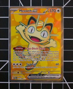 Pokemon TCG Perfect Order Meowth Ex Full Art 107/088 Prerelease - Mint - Image 1