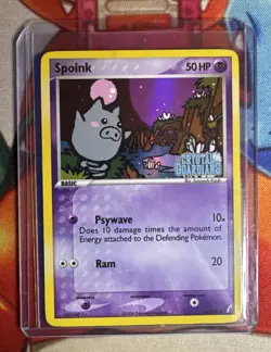 Pokemon TCG Spoink 62/100 Crystal Guardians Reverse Holo Stamped - NM/LP+ 🐷 - Image 1