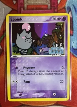 Pokemon TCG Spoink 62/100 Crystal Guardians Reverse Holo Stamped - NM/LP+ 🐷 - Image 2