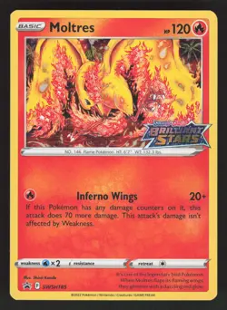 Moltres SWSH185 Pokemon TCG Sword & Shield Promo LP - Image 1