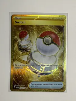 Switch 206/165 Pokemon TCG S&V 151 Gold Secret Rare Holo Trainer Item NM - Image 1