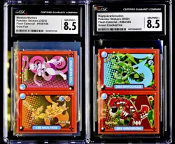 Pokemon 2022 Red Pokedex Flash Editorial Rayquaza Groudon Mewtwo Moltres CGC 8.5 - Image 1