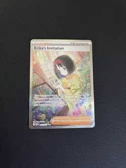 Pokemon TCG Scarlet & Violet Trainer Supporter Erika's Invitation 203/165 - Image 1