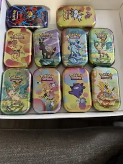 15 Pokemon TCG Tin Lot Umbreon Glaceon Leafeon Gengar Jolteon **EMPTY TINS** - Image 1