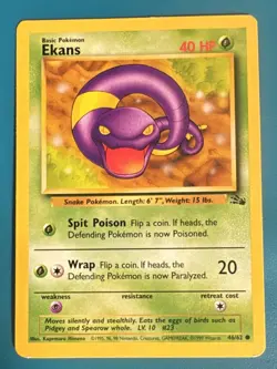 Ekans 46/62 – Fossil Set – 1999 Pokemon TCG – Common – WOTC - Image 1