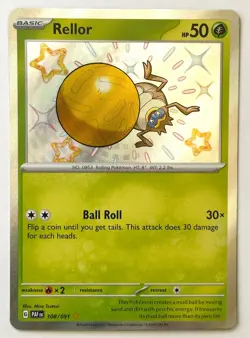 Rellor 108/091 - Pokemon TCG - Paldean Fates Shiny Rare Holo - M/NM - Image 1