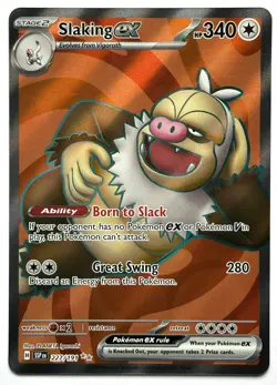 Slaking ex 227/191 Pokemon TCG- Surging Sparks Ultra Rare Holo - M/NM - Image 1
