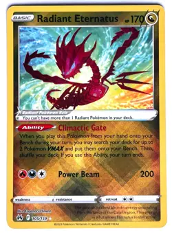 Radiant Eternatus 105/159 - Pokemon TCG - Crown Zenith Holo Radiant Rare - Image 1