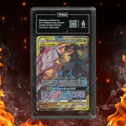 Pokemon Cosmic Eclipse RESHIRAM & ZEKROM GX 157/236 Ultra Rare TAG 6 - Image 1