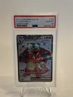 2023 Pokemon JPN Charizard EX 125 Super Rare PSA 10 Gem Mint - Image 1