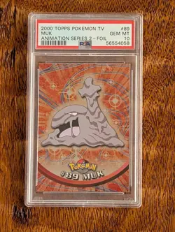Rare, Low Pop 2000 Topps Pokemon Tv Animation Series 2 89 Muk Foil PSA 10 - Image 1