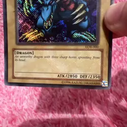 Tri-Horned Dragon LOB-000 Secret Rare - Yu-Gi-Oh! Unlimited - HP Condition - Image 4