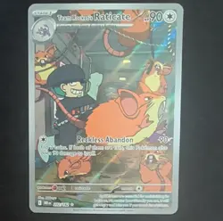 Pokemon Team Rocket's Raticate Stage 2 Holo Illustration Rare Sv10 202/182 HP90 - Image 1