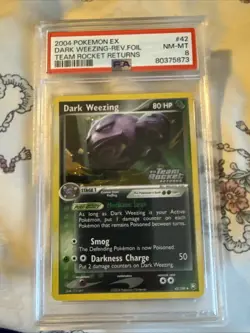 2004 Pokemon EX Dark Weezing Rev Foil Team Rocket Returns #42 NM-MT 8 - Image 1