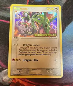 Pokemon TCG EX Emerald #9/106 Rayquaza Reverse Holo Stamped - LP Condition Stamp - Image 1