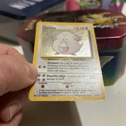 Pokemon Chansey Holo 3/102 Base Set 1999 Played Condition Vintage WOTC - Image 3