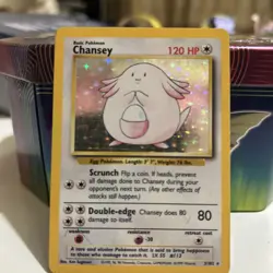 Pokemon Chansey Holo 3/102 Base Set 1999 Played Condition Vintage WOTC - Image 4