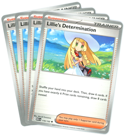 x4 Lillie's Determination 119/132 - Mega Evolution - Pokemon - NM/M English - Image 1