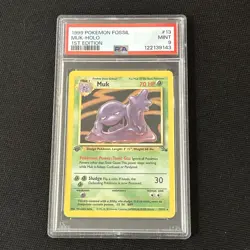 Pokemon Muk 13/62 (1st Edition) Fossil Holo (Fresh Grade) *PSA 9* - Image 1