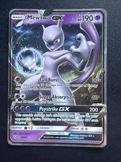 Pokemon Mewtwo GX 39/73 Shining Legends Ultra Rare Full Art Basic Holo 190 LP - Image 1