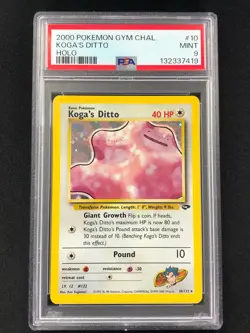 Pokemon 2000 Koga's Ditto 10/132 Holo PSA 9 - Image 1
