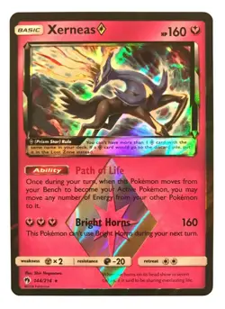 Xerneas Prism Star Holo Rare 144/214 - Pokemon TCG Lost Thunder - Image 1