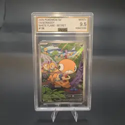 2025 POKEMON WHT EN-WHITE FLARE ILLUSTRATION RARE #138 SCRAGGY AGS 9.5 MINT+ - Image 1