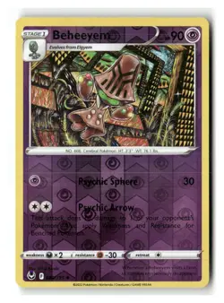 Beheeyem 080/195 Uncommon Silver Tempest Pokemon Reverse Holo Near Mint - Image 1