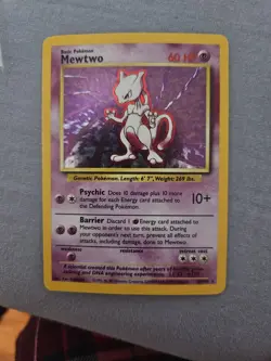 Vintage Mewtwo Base Set Holo Rare 10/102 WOTC 1999 Pokemon - Image 1