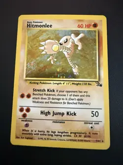 Pokemon Vintage Fossil Set Holo Hitmonlee 7/62 LP/NM - Image 1