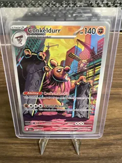 Pokemon TCG Conkeldurr 127/086 Illustration Rare SV: Black Bolt English - Image 1