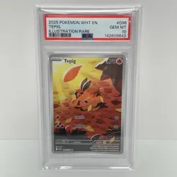 2025 Pokemon Wht En- White Flare #096 Tepig PSA 10 - Image 1