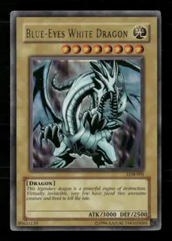 Blue-Eyes White Dragon #LOB-001 Yugioh Ultra Rare - Image 1