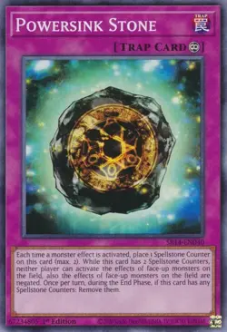 YUGIOH 3x Powersink Stone SR14-EN040 1st edition Near-Mint NM x 3 - Image 1