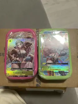 One Piece TCG Jewelry Bonney P-112 & P-113 Mini Tin Promo Asia Tag - Image 1