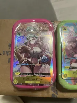 One Piece TCG Jewelry Bonney P-112 & P-113 Mini Tin Promo Asia Tag - Image 2