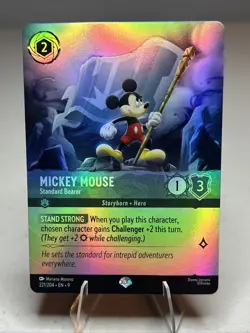 Mickey Mouse Standard Bearer 221/204 Lorcana Whispers In The Well Epic Foil Nm - Image 1