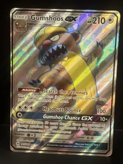 Pokemon Gumshoos GX TCG Full Art Ultra Rare Card Sun & Moon 145/149 Holo - Image 1