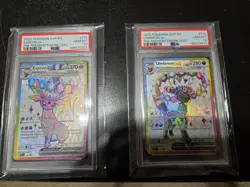 PSA 10 Sequential Umbreon and Espeon EX Prismatic Figure Collection Promo Cards - Image 1