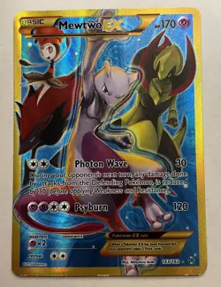 Mewtwo EX Pokemon card, full art, rare, great condition - Image 1